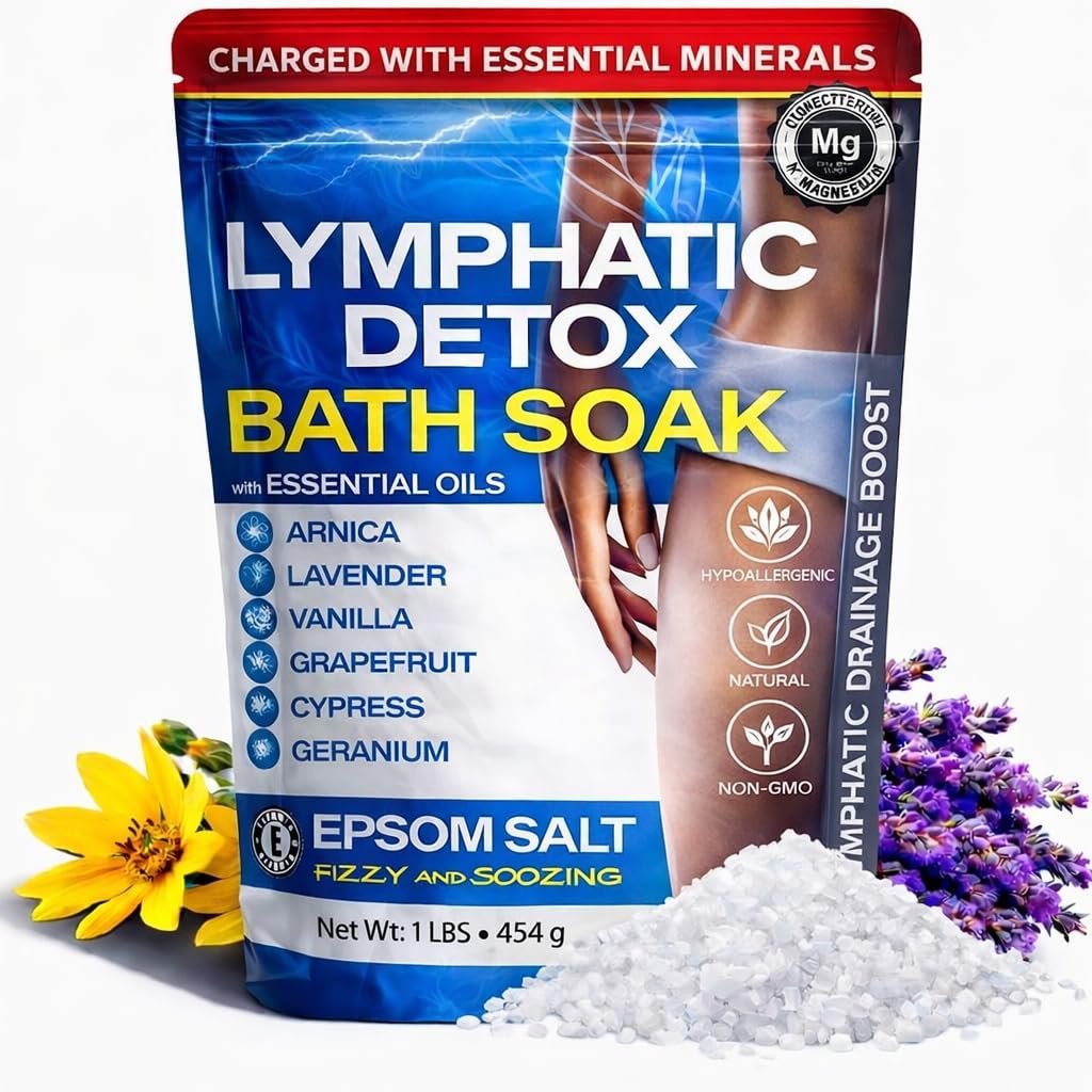 Bruizex Arnica Montana Bath Salts - Epsom Salt Soak for Lymphatic Drainage & Body Detox, Pain Relief & Post Surgery Recovery, 1 Lb Avelisse