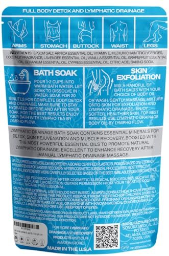 Bruizex Arnica Montana Bath Salts - Epsom Salt Soak for Lymphatic Drainage & Body Detox, Pain Relief & Post Surgery Recovery, 1 Lb Avelisse