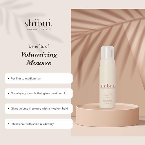 SHIBUI Volumizing Mousse: Weightless Lift & Color Protection for Fine to Medium Hair, Vegan & Sulfate-Free (7 Fl Oz) Avelisse