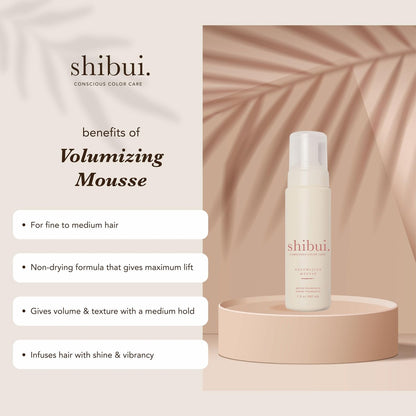 SHIBUI Volumizing Mousse: Weightless Lift & Color Protection for Fine to Medium Hair, Vegan & Sulfate-Free (7 Fl Oz) Avelisse