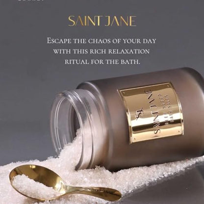 SAINT JANE Deep Sleep Bath Salts with Magnesium + Peptides | Luxury Floral-Infused Clean Skincare (12 oz) Avelisse