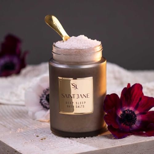 SAINT JANE Deep Sleep Bath Salts with Magnesium + Peptides | Luxury Floral-Infused Clean Skincare (12 oz) Avelisse