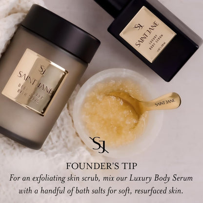 SAINT JANE Deep Sleep Bath Salts with Magnesium + Peptides | Luxury Floral-Infused Clean Skincare (12 oz) Avelisse