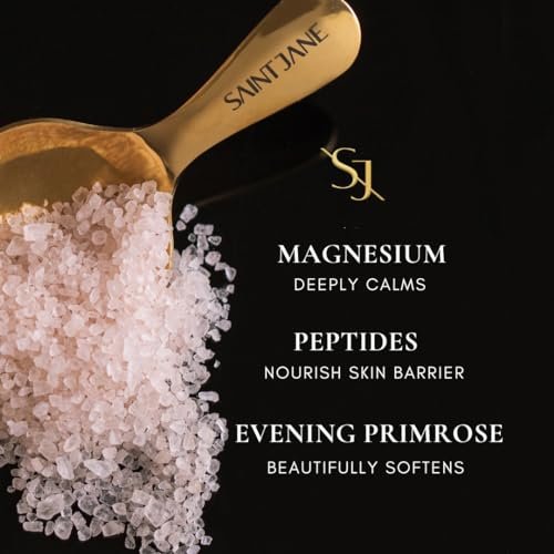 SAINT JANE Deep Sleep Bath Salts with Magnesium + Peptides | Luxury Floral-Infused Clean Skincare (12 oz) Avelisse