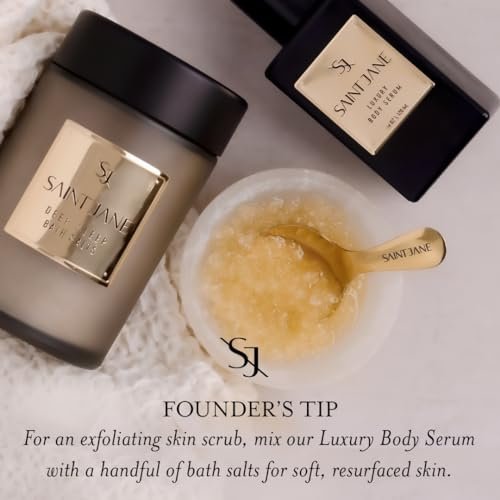 SAINT JANE Deep Sleep Bath Salts with Magnesium + Peptides | Luxury Floral-Infused Clean Skincare (12 oz) Avelisse