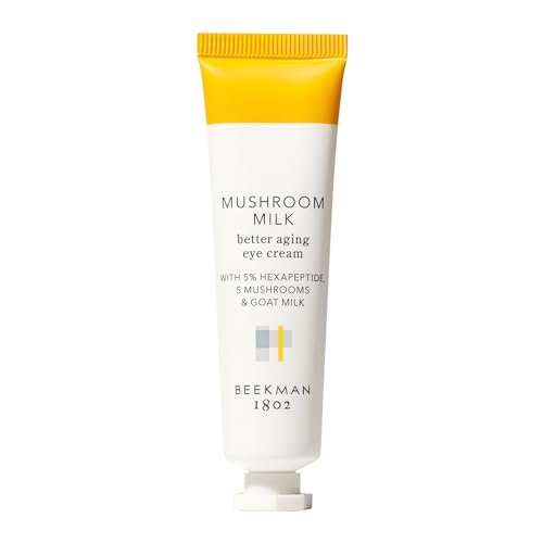 Beekman 1802 Mushroom Goat Milk Eye Cream - Clinically Proven Anti-Aging Eye Treatment for Dark Circles & Fine Lines with Hexapeptide and Snow Mushrooms, Fragrance-Free, Cruelty-Free Avelisse