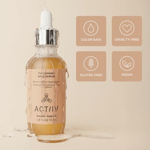 ACTIIV Thickening Hair Serum - Water Based | Supports Thicker, Fuller-Looking Hair, Lightweight Non-Greasy Formula for All Hair Types, 1.8 oz Avelisse