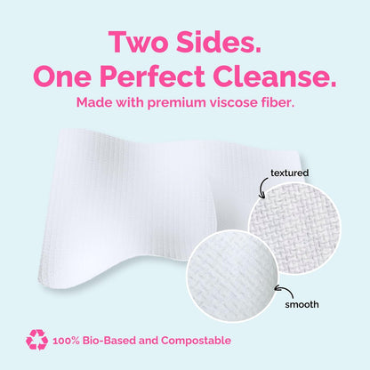 Elizabeth Mott Thank Me Later Disposable Face Towels – 100% Biobased Facial Washcloths for Cleansing, Makeup Removal & Skincare – Ultra-Soft, Lint-Free, Extra Absorbent for Sensitive Skin – 50 Count Avelisse