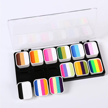 Vtrem Face Paint Kit for Adults – 35 Color Oil Palette & 3 Brushes Set, Washable Face Painting Pallet for Cosplay Clown Makeup, Masquerade