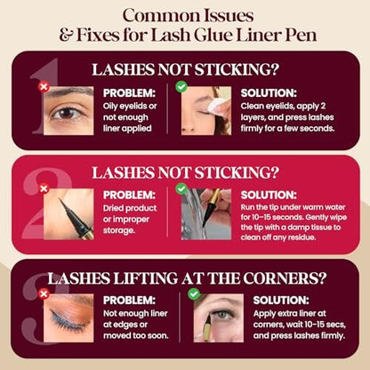 KLINQE Black Eyeliner Eyelash Glue Liner - Latex Free Magnetic Liner for Strip Lashes & Magnetic Eyelashes, Smudge Proof Strong Hold Avelisse