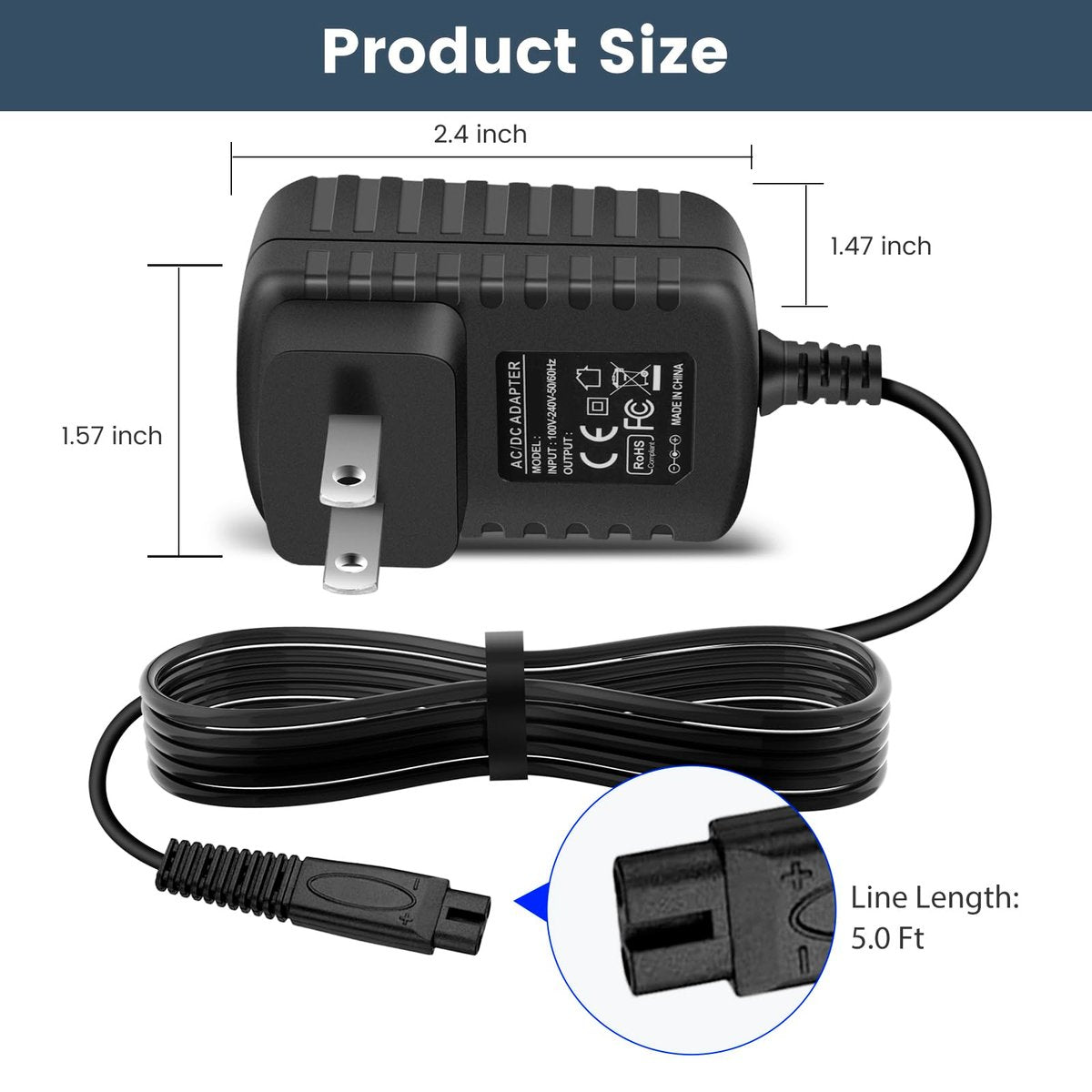 Andis ProFoil Lithium TS-1 & TS-2 Shaver Charger – UL Listed, Quick Recharge Replacement - görsel 3