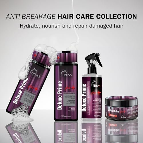 TRUSS Deluxe Prime Plus+ Moisturizing Shampoo for Dry, Damaged Hair - Frizz Control & Breakage Defense, 10.1 Fl Oz Avelisse