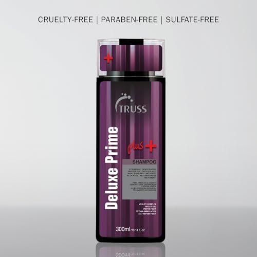 TRUSS Deluxe Prime Plus+ Moisturizing Shampoo for Dry, Damaged Hair - Frizz Control & Breakage Defense, 10.1 Fl Oz Avelisse
