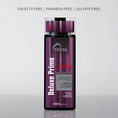 TRUSS Deluxe Prime + Deep Conditioner - Anti Frizz & Damaged Hair Treatment - Moisturizing Conditioner for Restored Hair Shine, Anti Breakage Effect (10.4 oz) Avelisse
