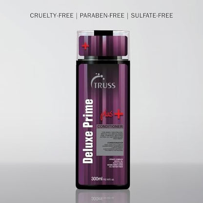 TRUSS Deluxe Prime + Deep Conditioner - Anti Frizz & Damaged Hair Treatment - Moisturizing Conditioner for Restored Hair Shine, Anti Breakage Effect (10.4 oz) Avelisse