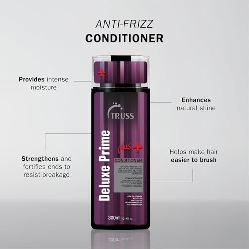 TRUSS Deluxe Prime + Deep Conditioner - Anti Frizz & Damaged Hair Treatment - Moisturizing Conditioner for Restored Hair Shine, Anti Breakage Effect (10.4 oz) Avelisse