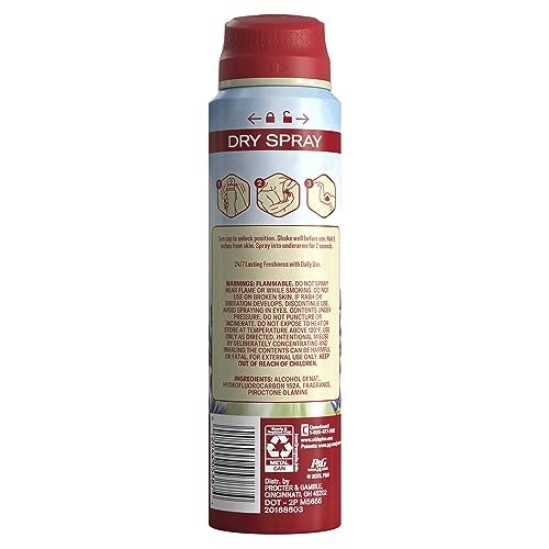 Old Spice Aluminum Free Dry Spray Men's Deodorant, 24/7 Odor Protection, Wilderness Scent of Lavender, 4.3 oz (Pack of 3) Avelisse
