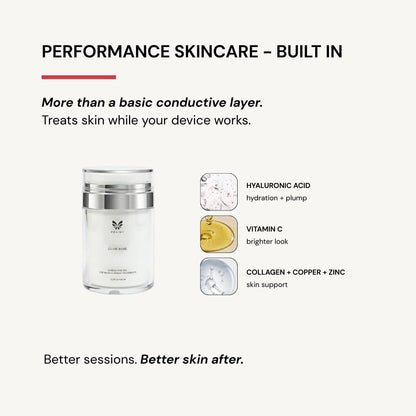 Glow Rose Premium Conductive Gel for Microcurrent & RF Devices - Leave-On, Non-Sticky Performance Skincare, 100 ml Avelisse