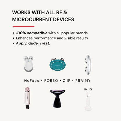 Glow Rose Premium Conductive Gel for Microcurrent & RF Devices - Leave-On, Non-Sticky Performance Skincare, 100 ml Avelisse