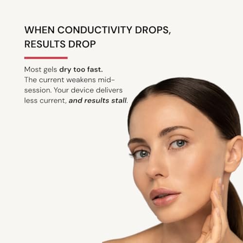 Glow Rose Premium Conductive Gel for Microcurrent & RF Devices - Leave-On, Non-Sticky Performance Skincare, 100 ml Avelisse