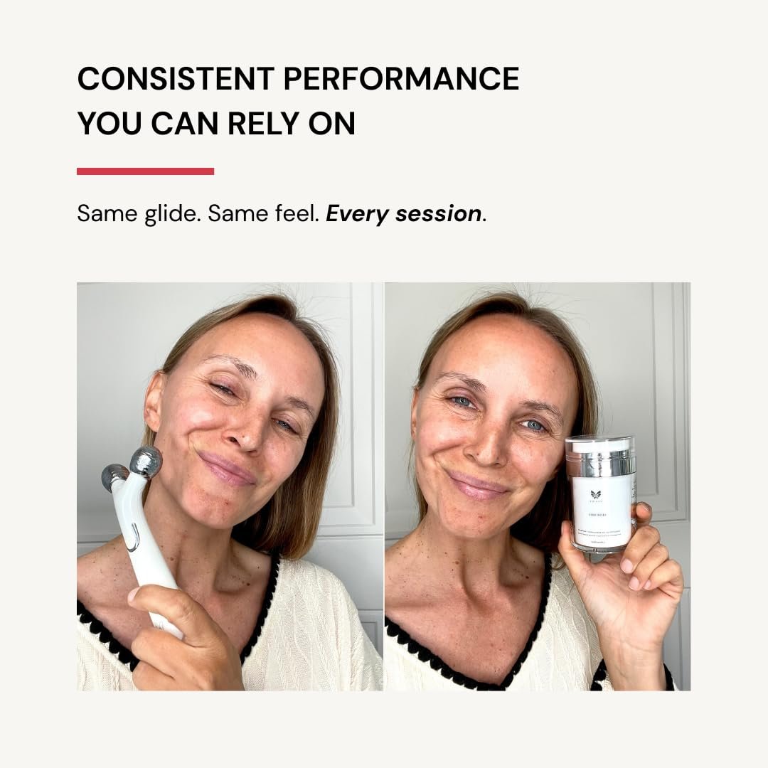 Glow Rose Premium Conductive Gel for Microcurrent & RF Devices - Leave-On, Non-Sticky Performance Skincare, 100 ml Avelisse