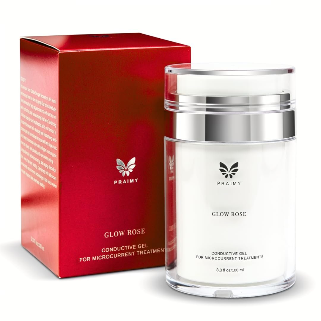 Glow Rose Premium Conductive Gel for Microcurrent & RF Devices - Leave-On, Non-Sticky Performance Skincare, 100 ml Avelisse