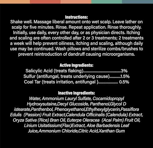 Clark's Medicated Dandruff Shampoo – 0.5% Coal Tar, 3% Salicylic Acid & 1.5% Sulfur – Full Spectrum Formula for Flake & Itch Control – 8 Fl Oz Avelisse