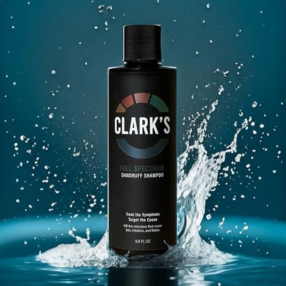 Clark's Medicated Dandruff Shampoo – 0.5% Coal Tar, 3% Salicylic Acid & 1.5% Sulfur – Full Spectrum Formula for Flake & Itch Control – 8 Fl Oz Avelisse