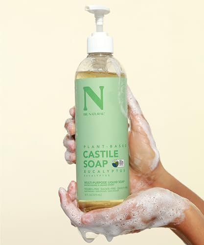 Dr. Natural Castile Liquid Soap - Multi-Use Body Wash, Shampoo and Face Wash - Hydrating Body Soap for Skin, Hair, Pets and Home - Eucalyptus - 16 oz - görsel 10
