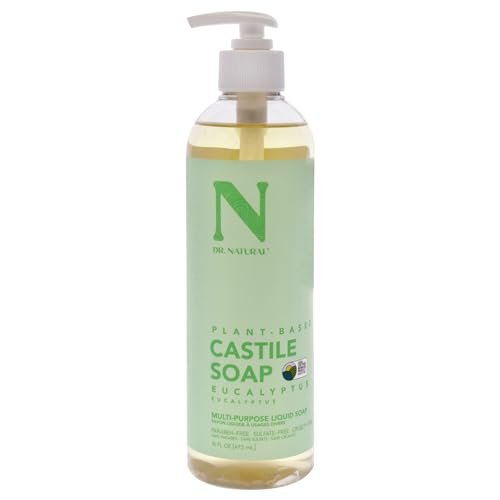 Dr. Natural Castile Liquid Soap - Multi-Use Body Wash, Shampoo and Face Wash - Hydrating Body Soap for Skin, Hair, Pets and Home - Eucalyptus - 16 oz - görsel 2