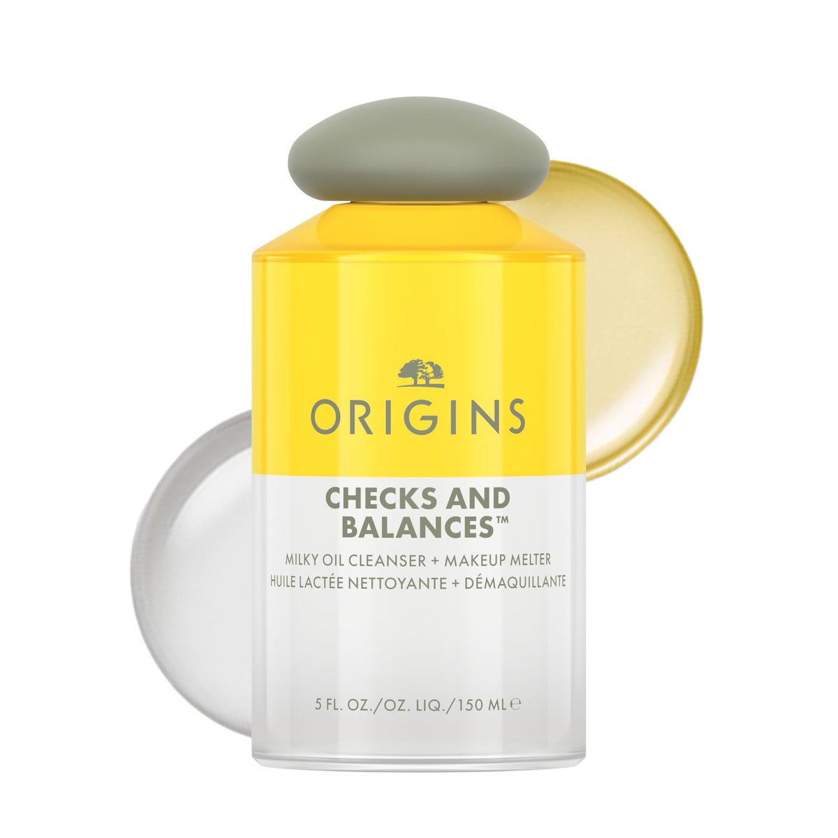 Origins Checks and Balances Milky Oil Cleanser + Makeup Melter | Softens Skin & Removes Makeup | With Squalane & Plant-Derived Glycerin, 5 Fl Oz - görsel 1