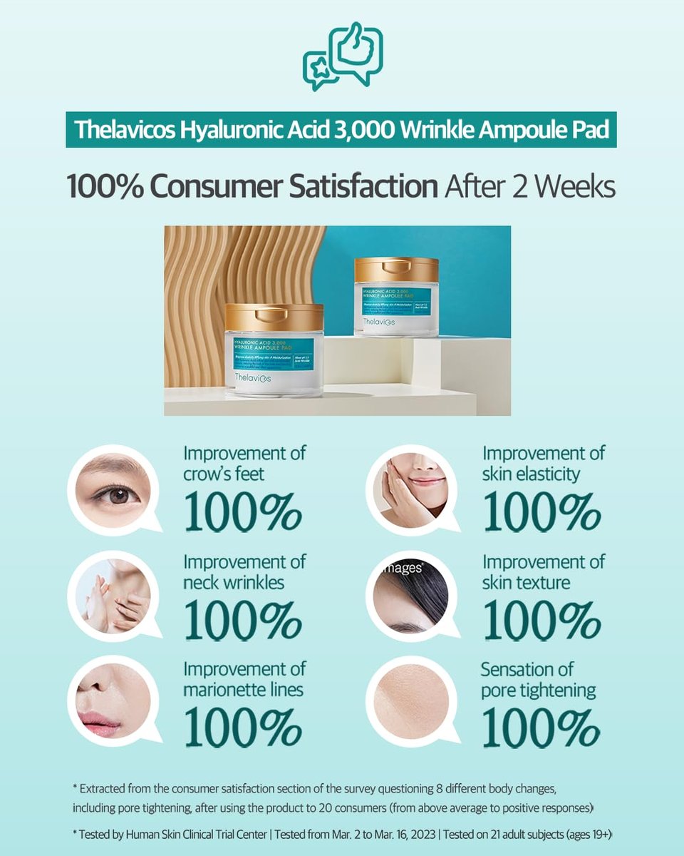 ThelaviCos Hyaluronic Acid 3,000 Wrinkle Ampoule Pad – Deep Forehead, Smile Line & Neck Instant Wrinkle Toner Pad Mask, Anti-Aging Skin Firming Repair Treatment, Korean Skincare for Sensitive Skin (60 Pads) - görsel 7