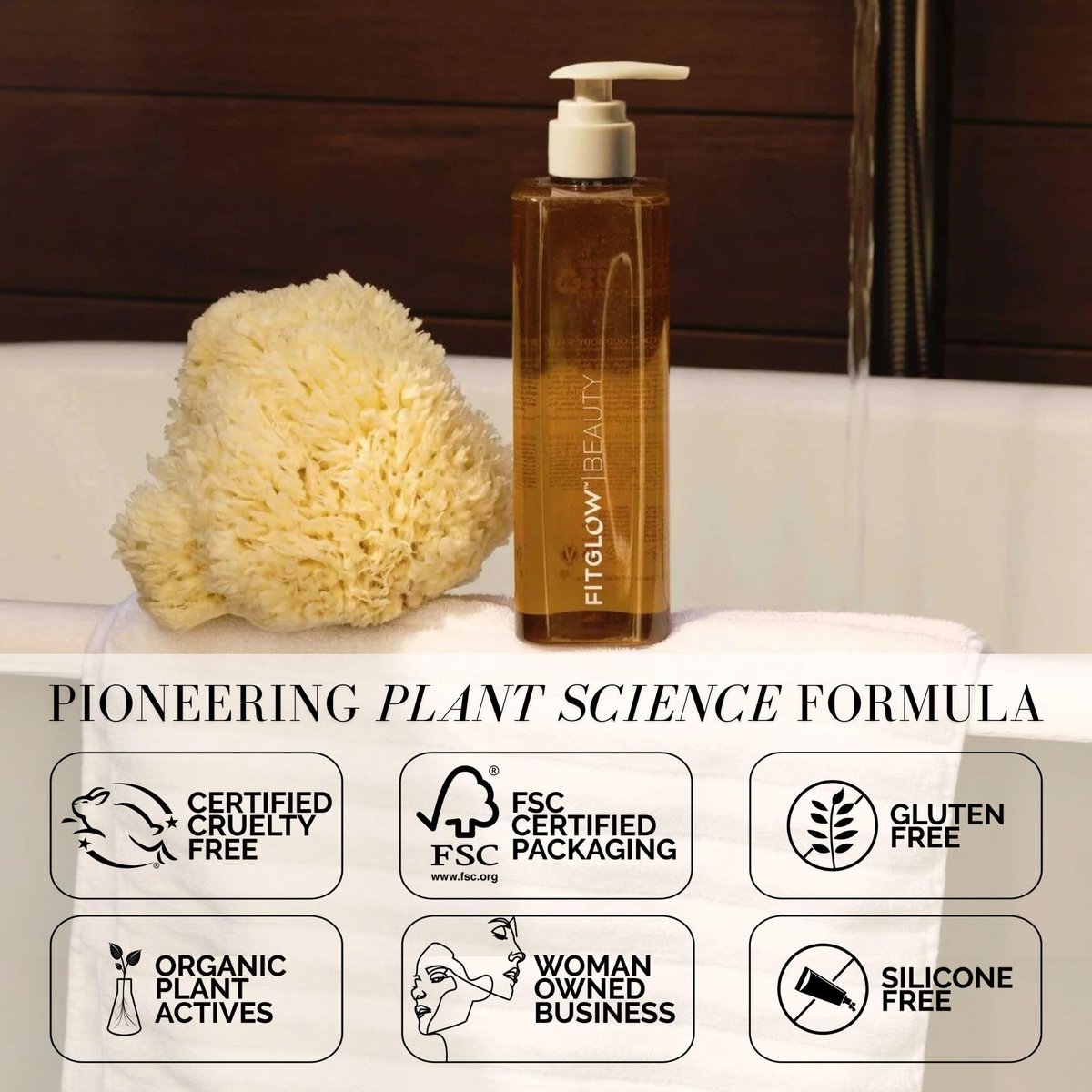 FITGLOW Beauty Cloud Body Wash – Barrier-Protecting Hydrating Gel Cleanser with Ceramides & Cloudberry, Multi-Use for Body, Face & Hair, Gentle & Non-Stripping, 500ml/16oz - görsel 11