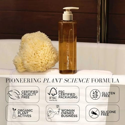 FITGLOW Beauty Cloud Body Wash – Barrier-Protecting Hydrating Gel Cleanser with Ceramides & Cloudberry, Multi-Use for Body, Face & Hair, Gentle & Non-Stripping, 500ml/16oz