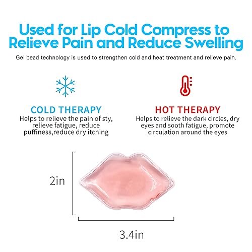 10 PCS Lip Ice Pack - Reusable Gel Ice Pads for Lip Care, Anti-Aging, Swelling Relief & Pain Reduction - görsel 5