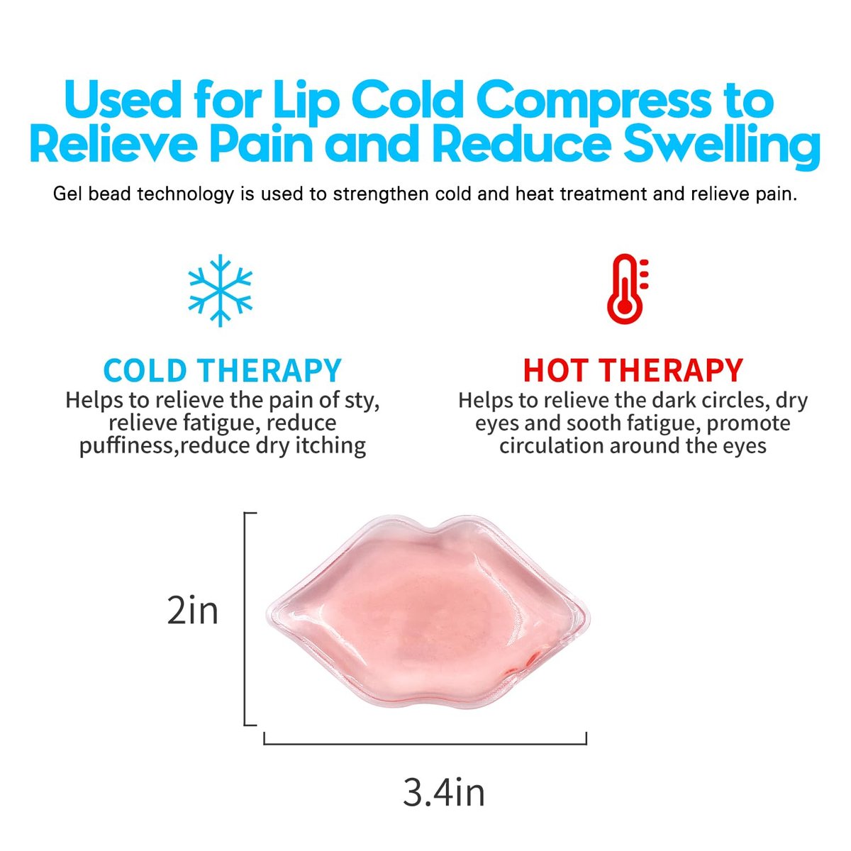 10 PCS Lip Ice Pack - Reusable Gel Ice Pads for Lip Care, Anti-Aging, Swelling Relief & Pain Reduction - görsel 6