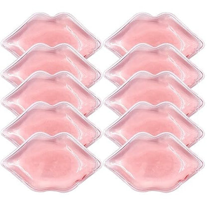 10 PCS Lip Ice Pack - Reusable Gel Ice Pads for Lip Care, Anti-Aging, Swelling Relief & Pain Reduction