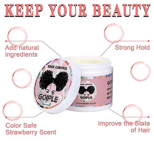 Edge Control Wax for Women – Strong Hold, Non-Greasy Smoother Gel for Black Hair, No Flaking or White Residue, Braiding & Styling Shine (Pineapple, 6-Pack) - görsel 12