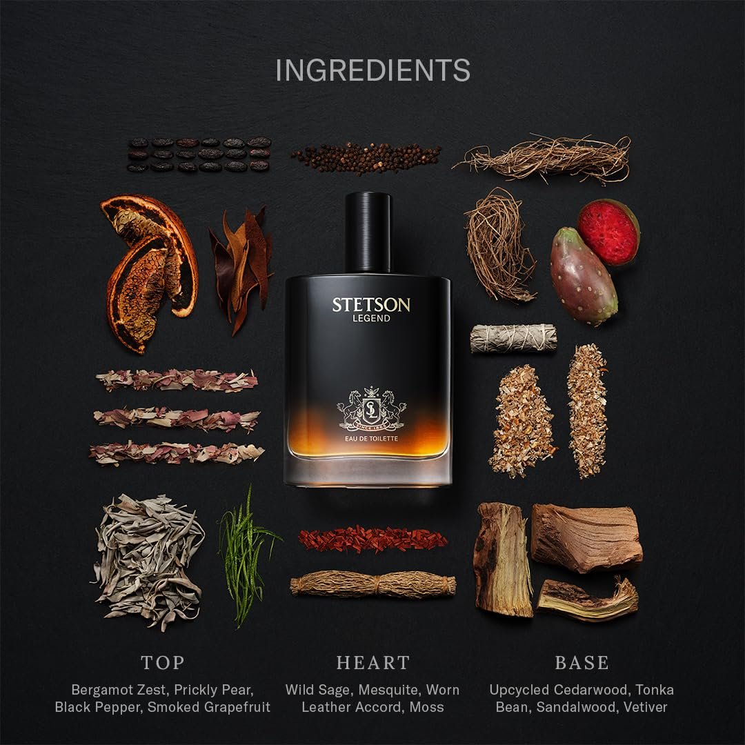 SCENT BEAUTY STETSON Legend Eau de Toilette - 3.4 Fl Oz with Bergamot, Lavender & Tonka Bean - görsel 11