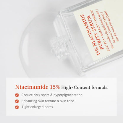 Dr.Althea 15% Niacinamide Purity Serum - Vegan Korean Skincare for Skin Tone, Texture & Pores Avelisse