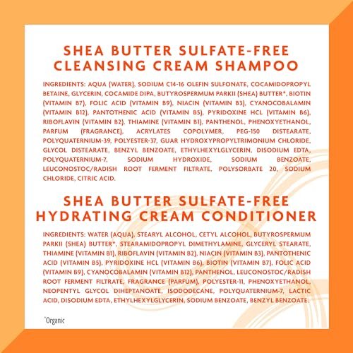 Cantu Shea Butter Shampoo & Conditioner for Natural Hair, 25 fl oz Each (Pack of 2) Avelisse