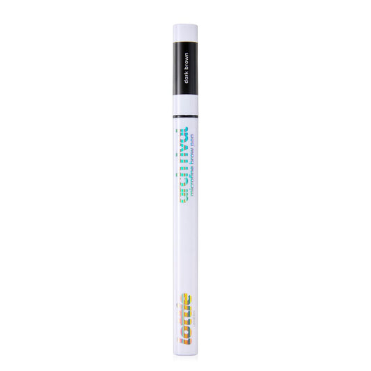 Lottie London Arch Rival Microfine Brow Pen - Dark Brown | Ultra-Fine Eyebrow Pen for Natural Hair-Like Strokes