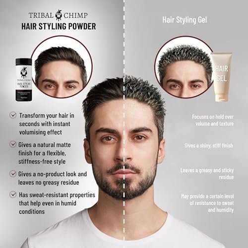 Tribal Chimp Hair Styling Powder - All-Day Invisible Hold Volumizer & Texture Powder for Men and Women, Matte Finish, 6-Piece Set (10g Each) Avelisse