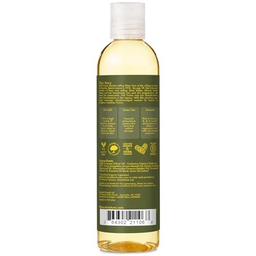 SheaMoisture Olive & Green Tea Bath, Body & Massage Oil 2-Pack – Anti-Aging & Ultra-Moisturizing for Dry Skin, 8 oz Each Avelisse