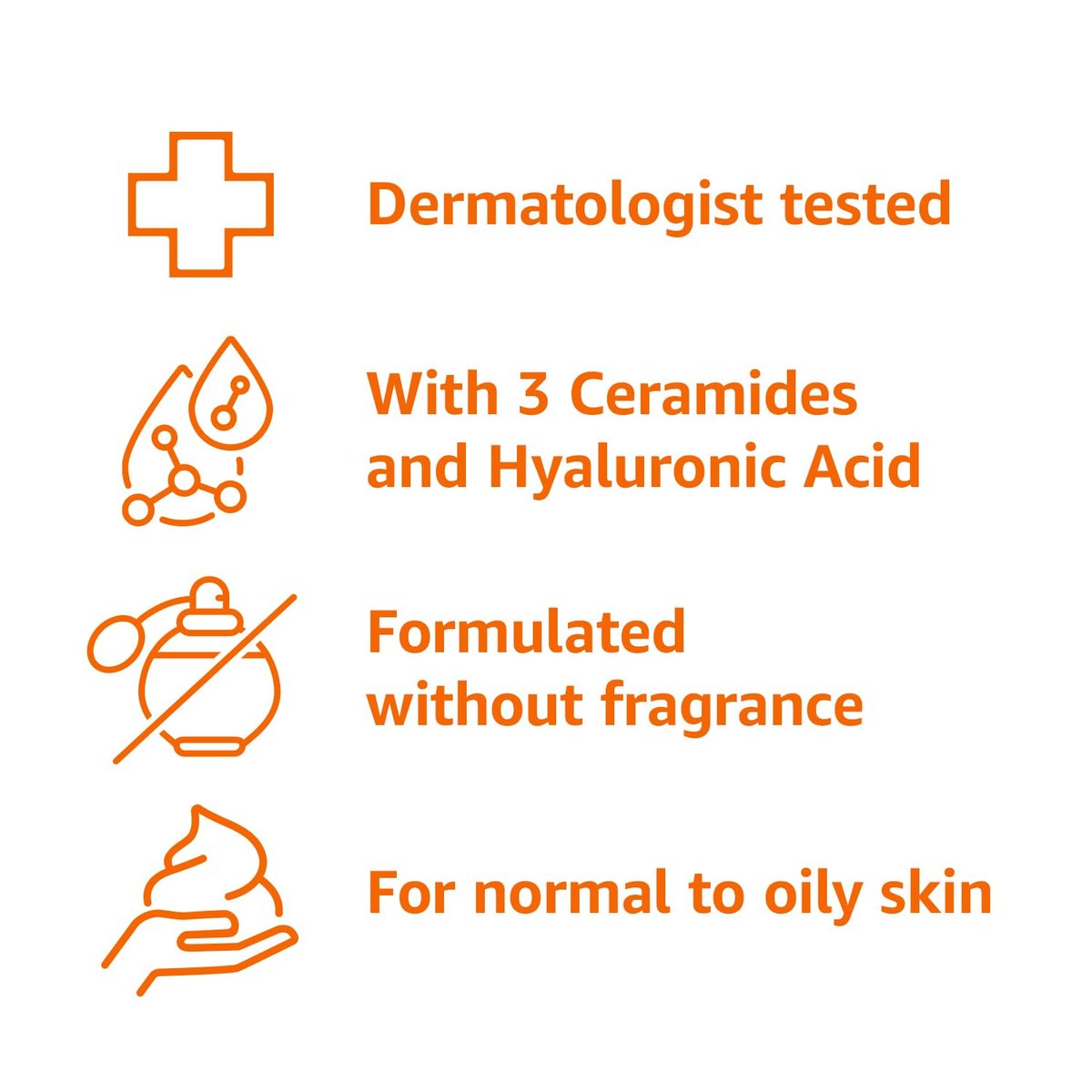Gentle Foaming Facial Cleanser with Ceramides & Hyaluronic Acid - Fragrance-Free, Non-Comedogenic, 12 fl oz - görsel 6