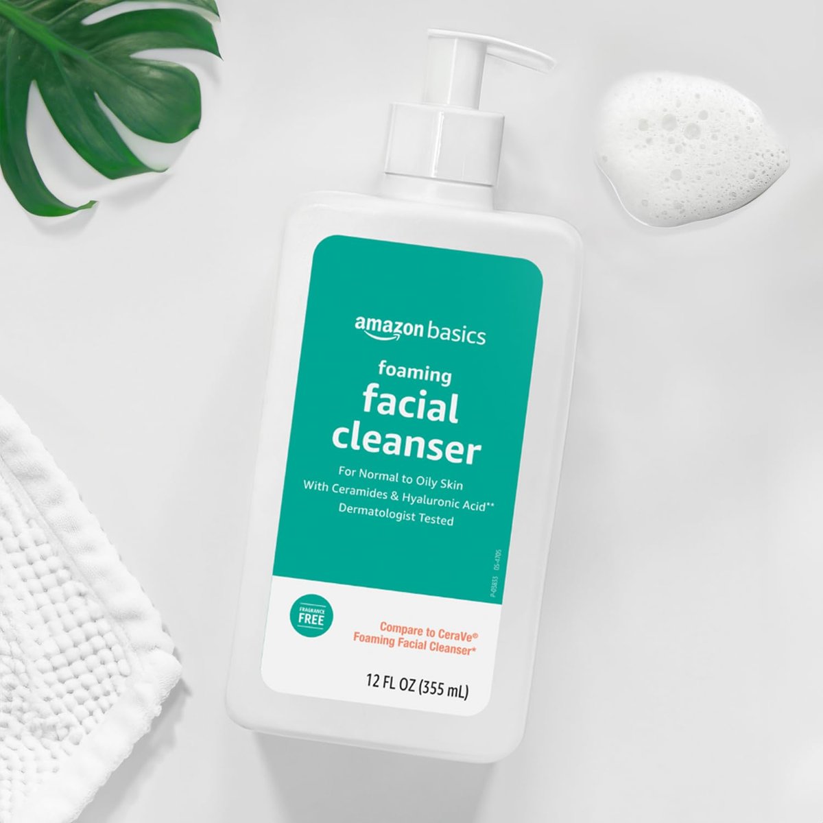 Gentle Foaming Facial Cleanser with Ceramides & Hyaluronic Acid - Fragrance-Free, Non-Comedogenic, 12 fl oz - görsel 12