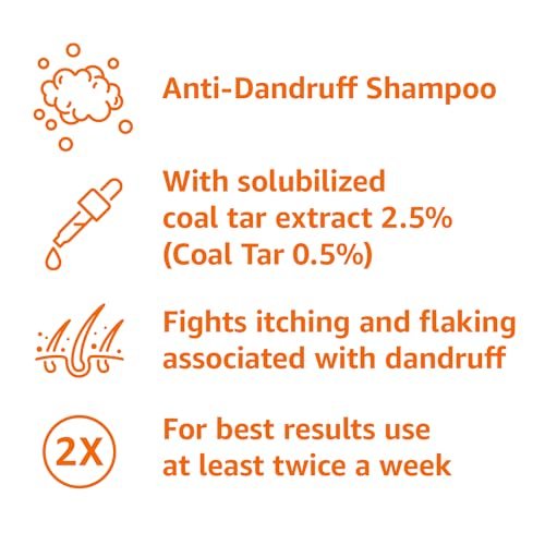 Therapeutic Plus Coal Tar Anti-Dandruff Shampoo - Treats Psoriasis, Seborrheic Dermatitis, Itching and Flaking Scalp, 0.5% Coal Tar, 16 Fl Oz - görsel 5
