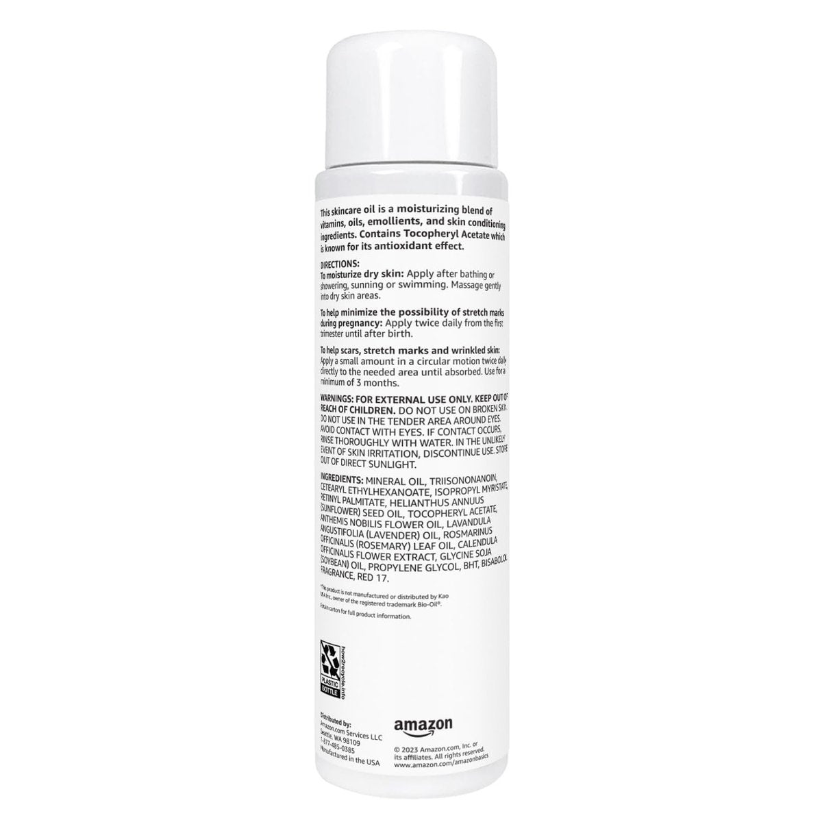 Moisturizing Body Oil with Vitamins A & E | Antioxidant Skincare Oil, 6.7 fl oz Avelisse