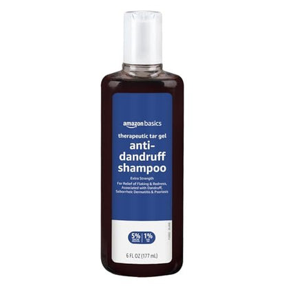 Therapeutic Coal Tar Anti-Dandruff Shampoo Extra Strength 1%, for Seborrheic Dermatitis, Psoriasis, Itching and Flaking Scalp, 6 Fl Oz