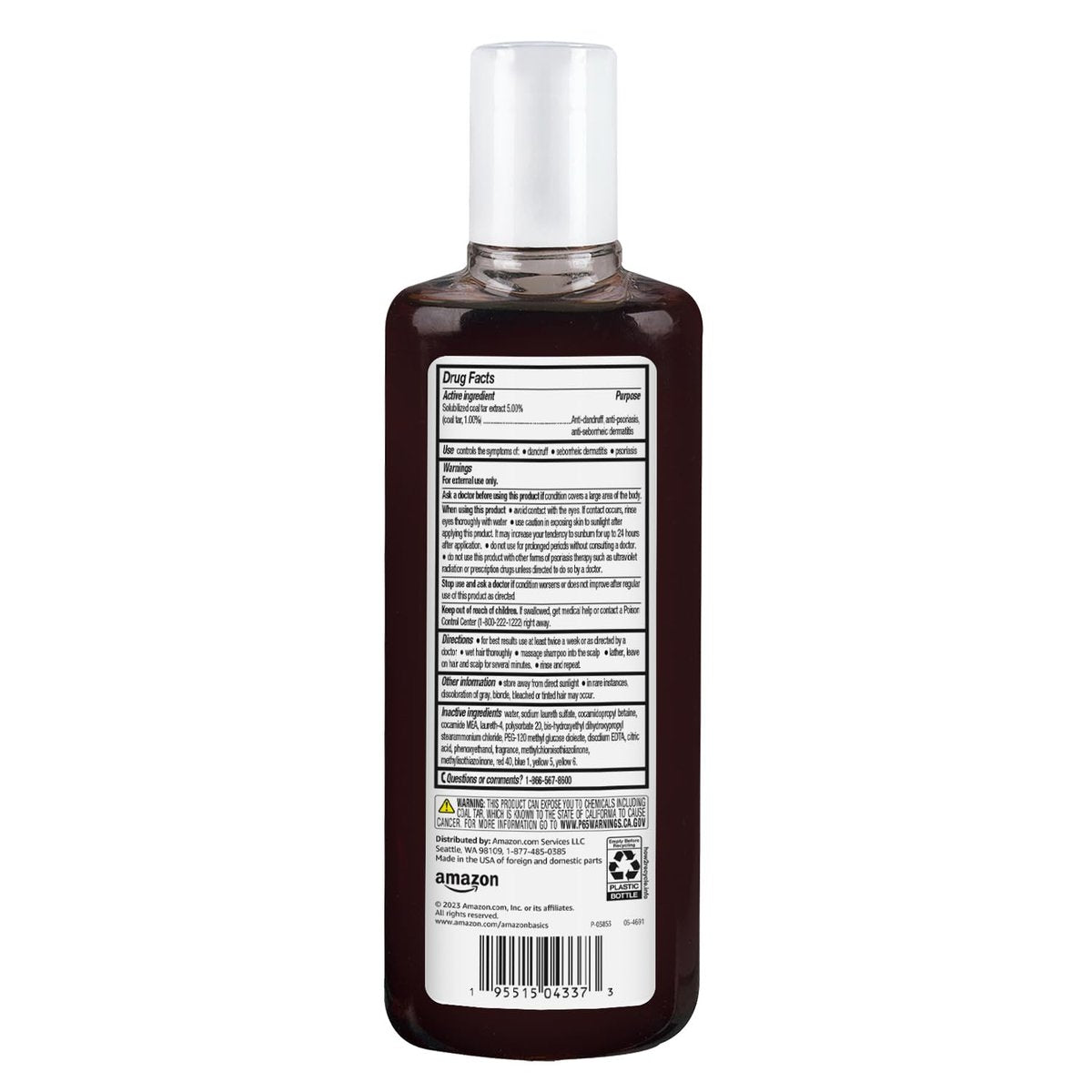 Therapeutic Coal Tar Anti-Dandruff Shampoo Extra Strength 1%, for Seborrheic Dermatitis, Psoriasis, Itching and Flaking Scalp, 6 Fl Oz - görsel 3